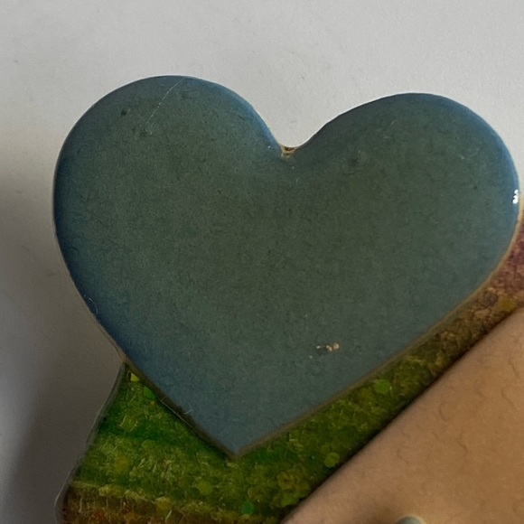 Two Pink and Blue House Pins by Lucinda - Picture 12 of 12